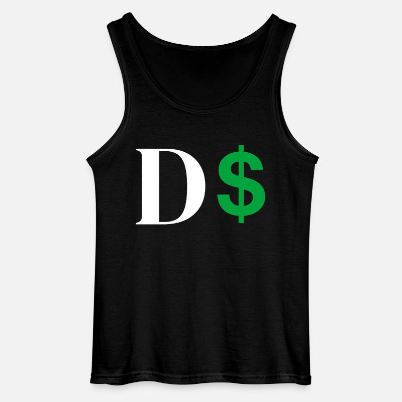 Dollar-Buchstabe - Gildan Männer Tank Top - Schwarz