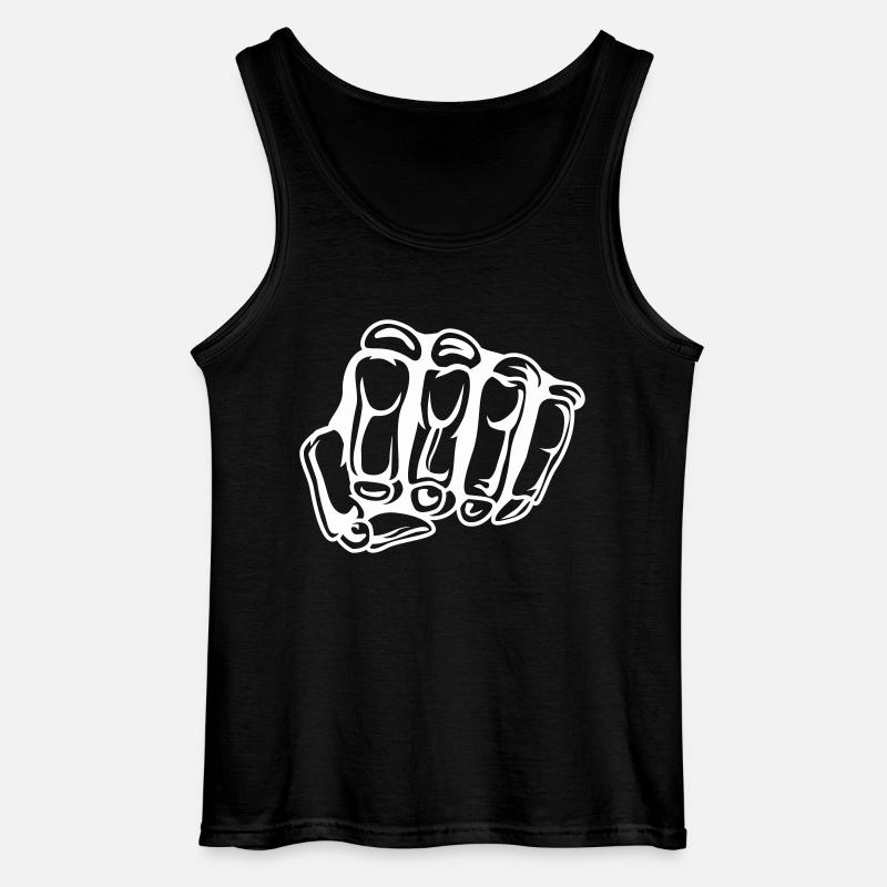 skull faust - Gildan Männer Tank Top - Schwarz