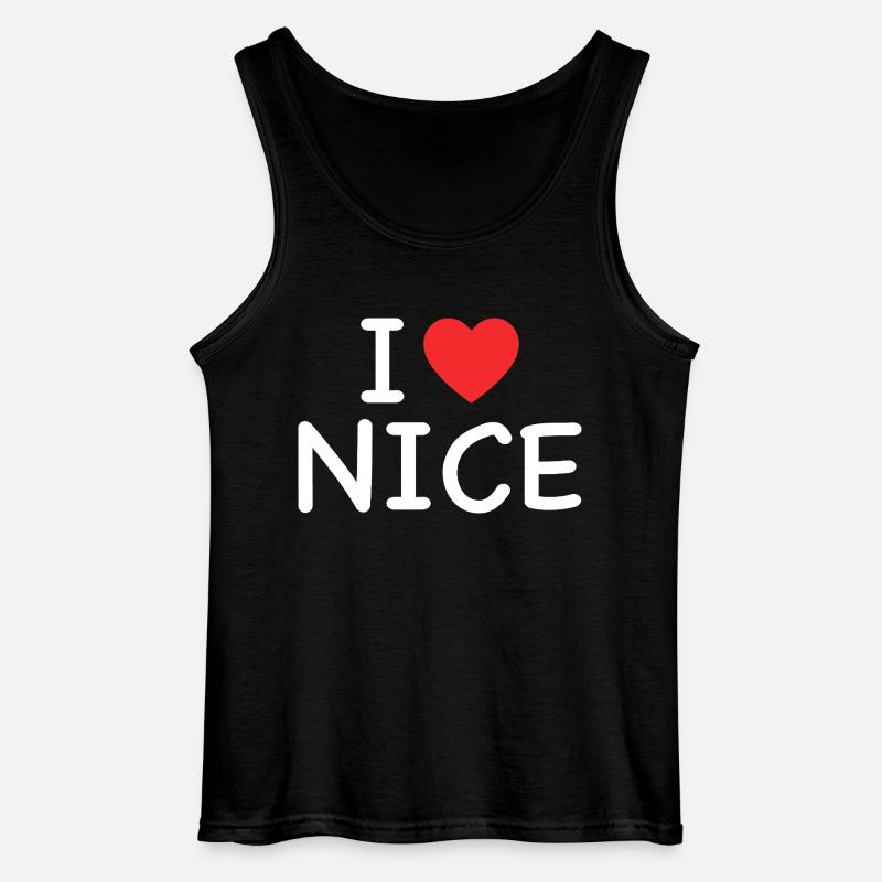 I Love Nice - J'aime Nice - Gildan Männer Tank Top - Schwarz