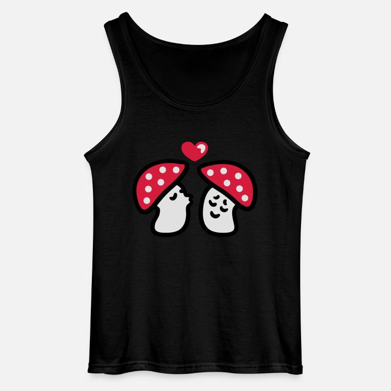 verliebte Pilze 3 - Gildan Männer Tank Top - Schwarz