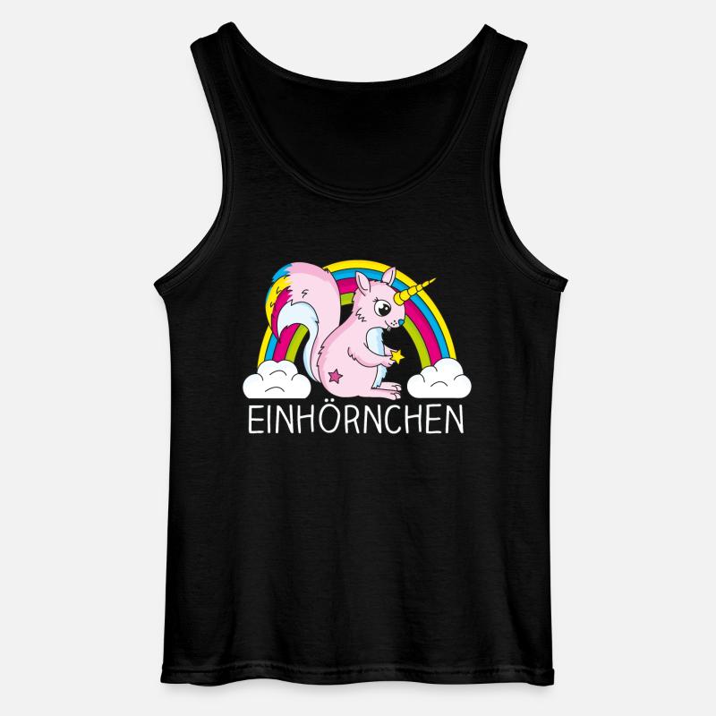 Einhoernchen - Gildan Männer Tank Top - Schwarz
