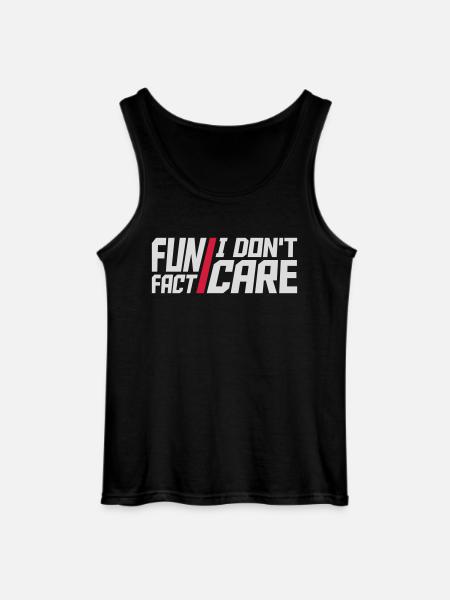 I don't care fact - Gildan Men’s Tank Top - black