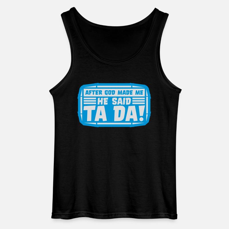 after god made me - Gildan Männer Tank Top - Schwarz