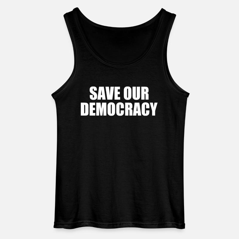 Save our democracy - Gildan Männer Tank Top - Schwarz