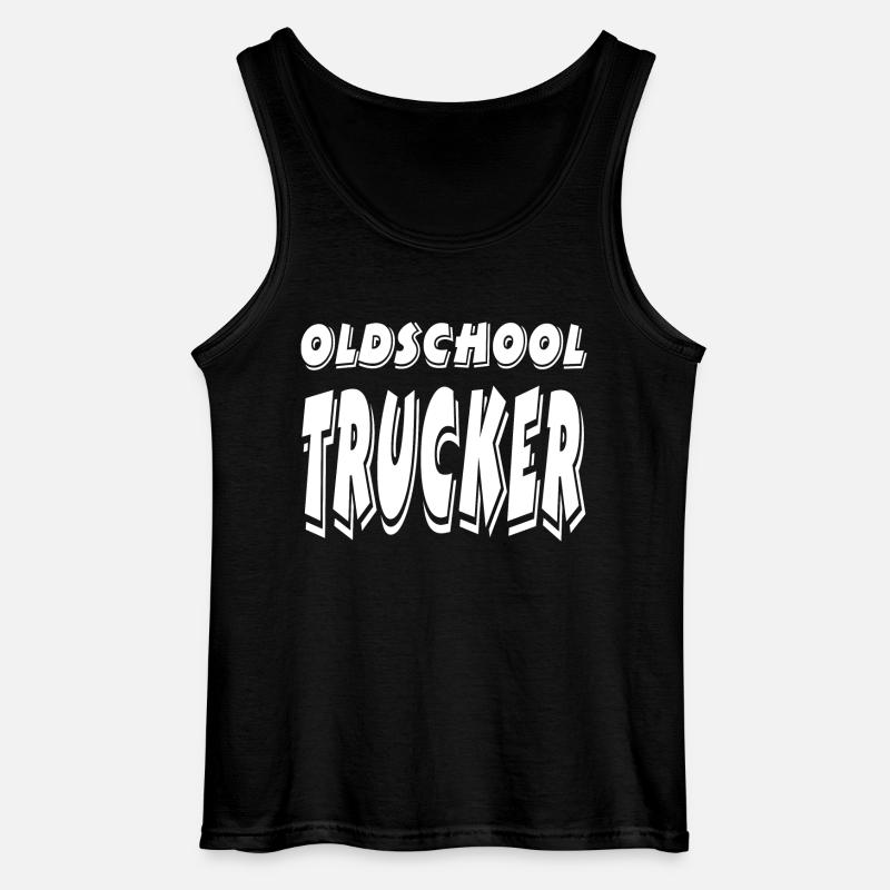 Trucker - Gildan Männer Tank Top - Schwarz