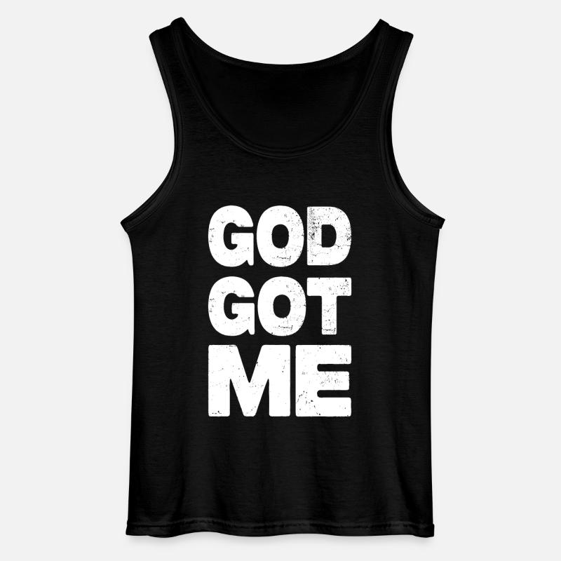 God Got Me - Gildan Männer Tank Top - Schwarz