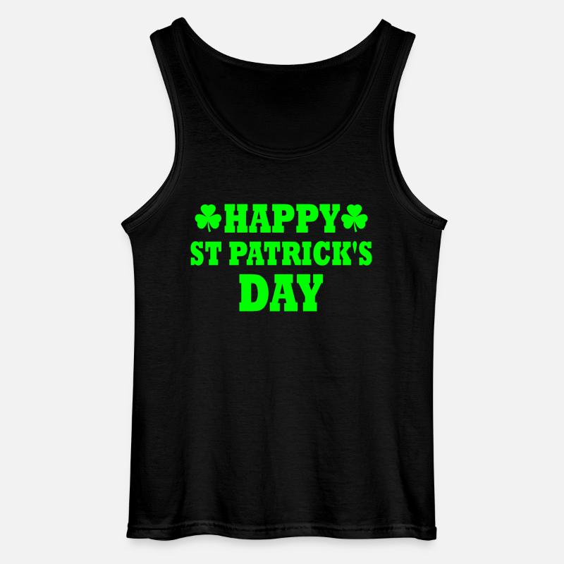 happy st patrick's day - Gildan Männer Tank Top - Schwarz