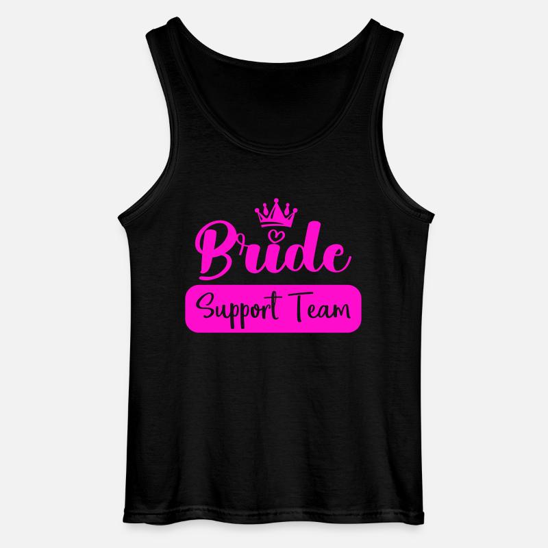 bride support team - Gildan Männer Tank Top - Schwarz