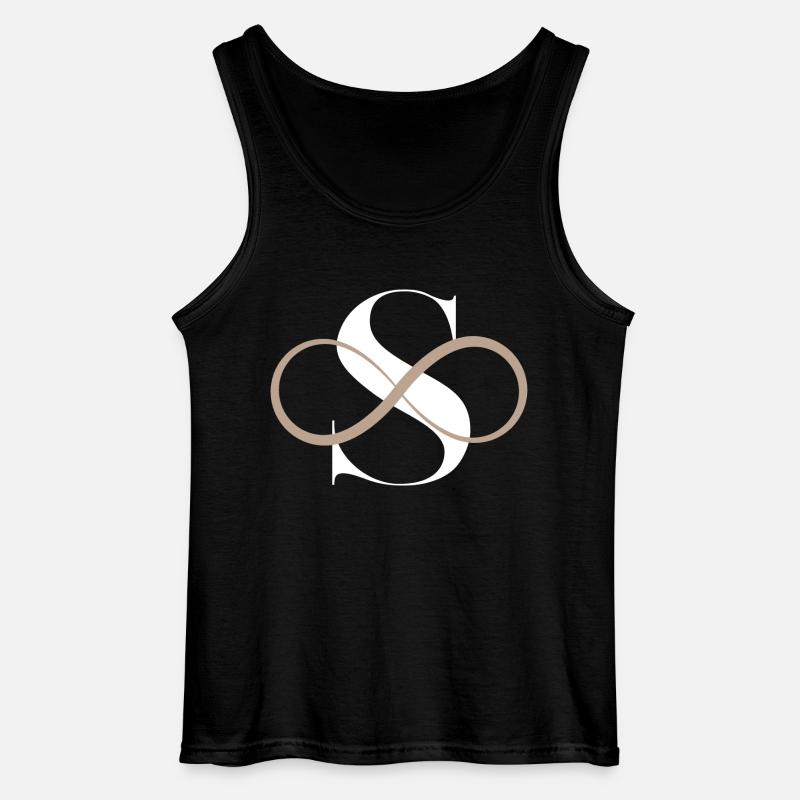 Unendlicher Buchstabe s - Gildan Männer Tank Top - Schwarz