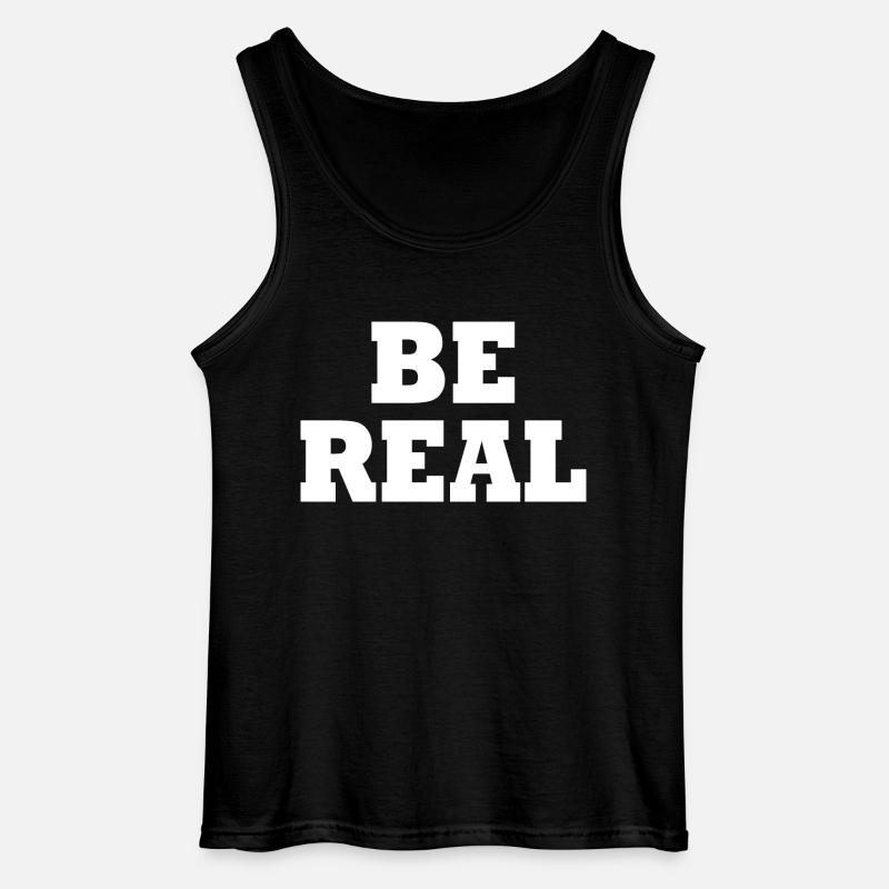 Be real - Gildan Männer Tank Top - Schwarz