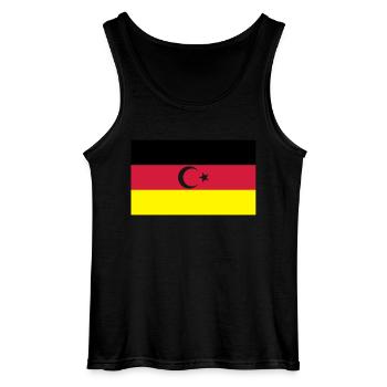 German Turkish flag - Gildan Men’s Tank Top - black - Front - AI Model Male 185 dark (185cm)