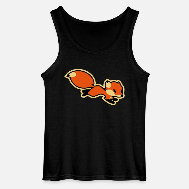 Fox - Gildan Männer Tank Top - Schwarz