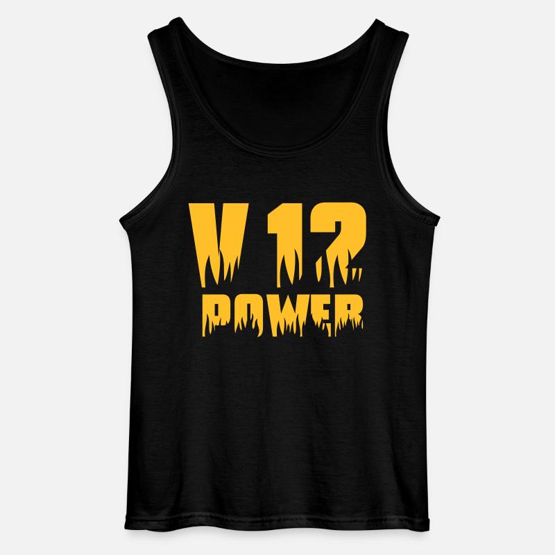 V12 POWER - Gildan Männer Tank Top - Schwarz