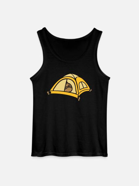 Design Cool Tent Camping - Gildan Men’s Tank Top - black