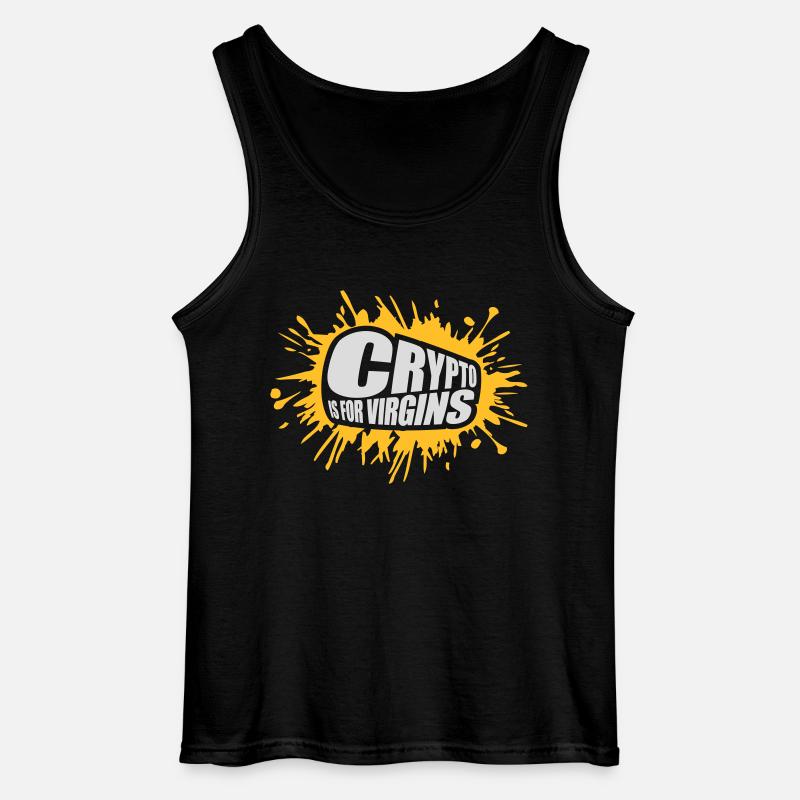 crypto is for virgins - Gildan Männer Tank Top - Schwarz