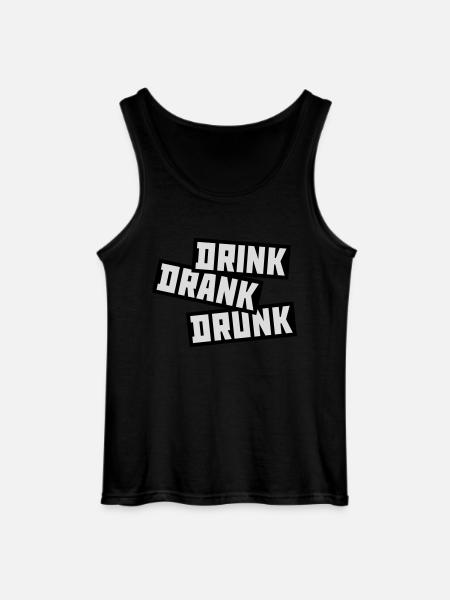 drink drank drunk quote - Gildan Men’s Tank Top - black