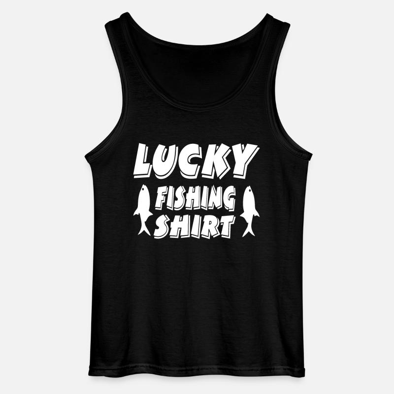 Angeln - Gildan Männer Tank Top - Schwarz