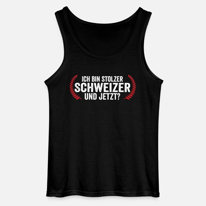 Schweizer Schweiz - Gildan Männer Tank Top - Schwarz