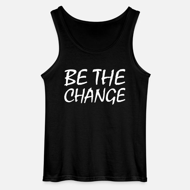 be the change - Gildan Männer Tank Top - Schwarz