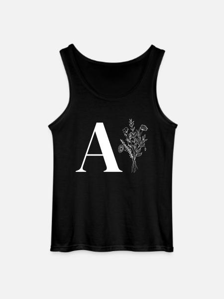 Minimalist Flower Bag - Gildan Men’s Tank Top - black