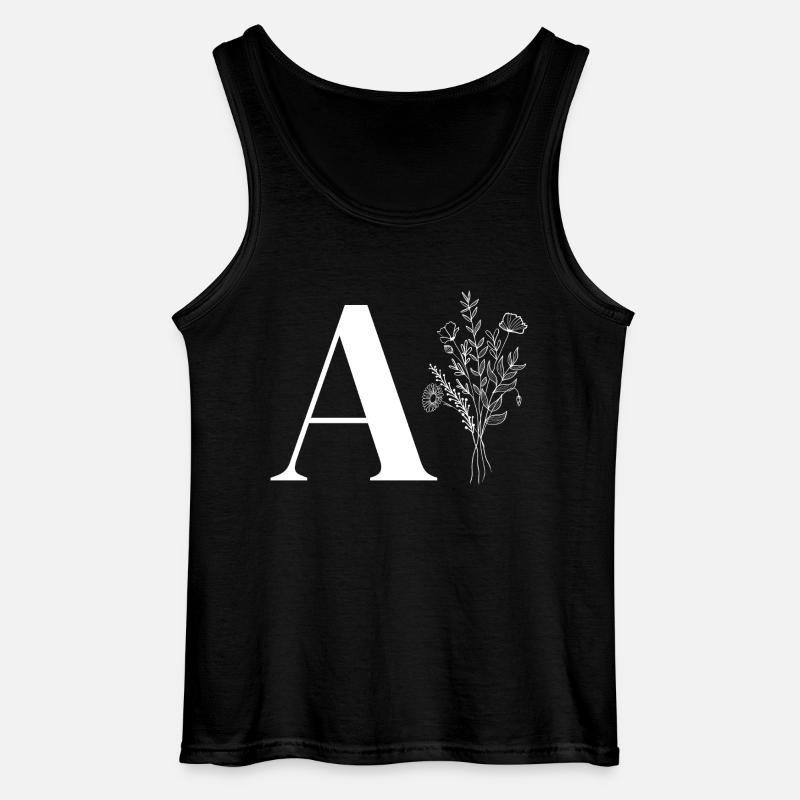 Minimalistische Blumentasche - Gildan Männer Tank Top - Schwarz