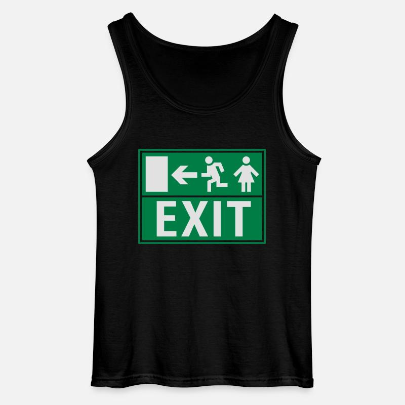 EXIT (NOTAUSGANG) - Gildan Männer Tank Top - Schwarz