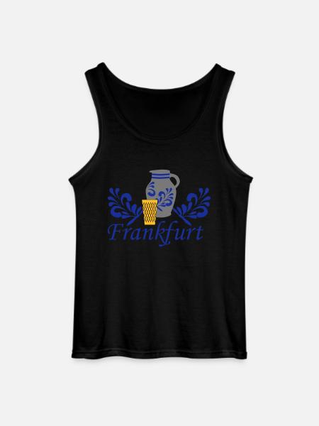 Frankfurt Bembel Geripptes - Gildan Männer Tank Top - Schwarz