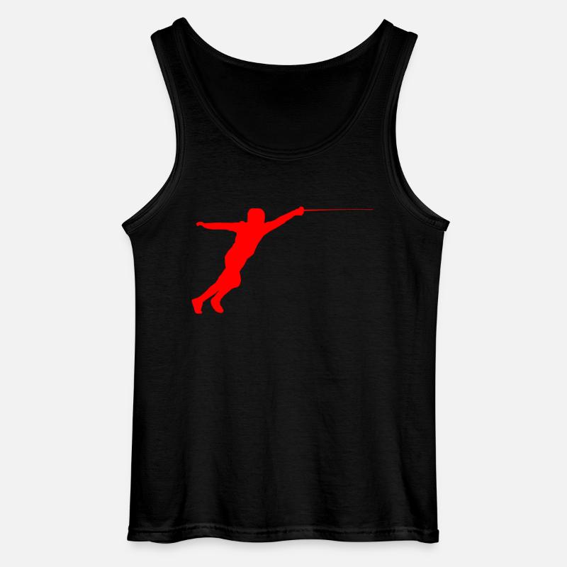 Fechten Fechter Silhouette - Gildan Männer Tank Top - Schwarz