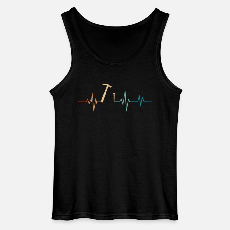 Tischlerherzschlag - Geschenkidee - Gildan Männer Tank Top - Schwarz