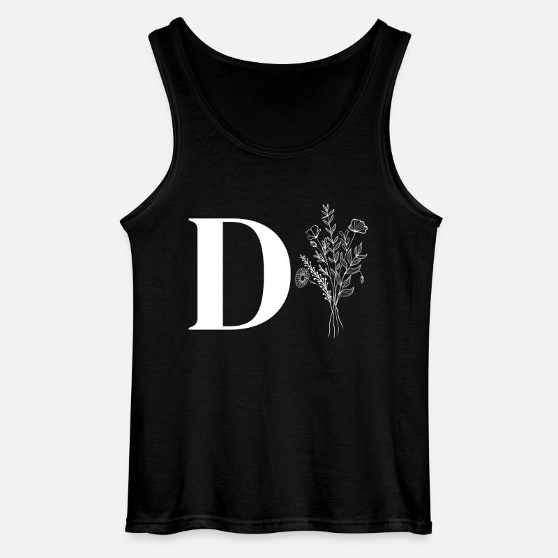 Minimalistisches Blumenmuster - Gildan Männer Tank Top - Schwarz