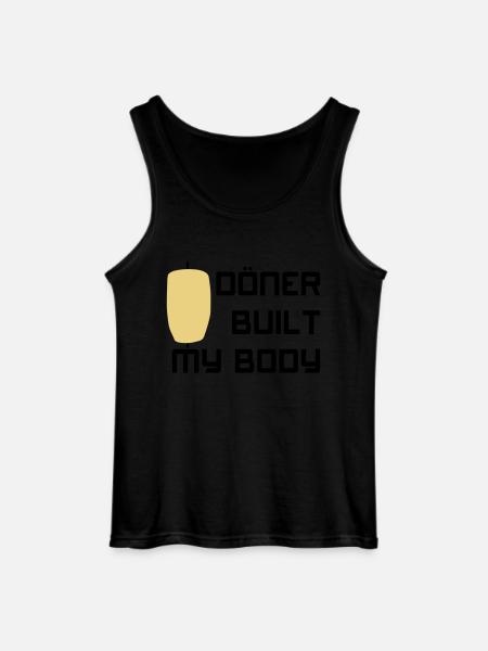 Doner built my body - Gildan Men’s Tank Top - black