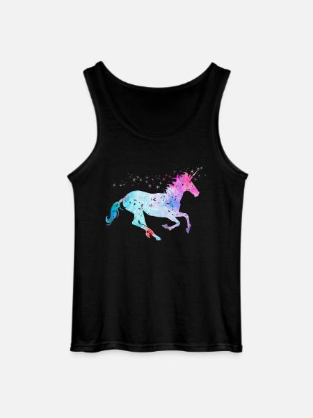 Einhorn mit Glitzer - Gildan Männer Tank Top - Schwarz