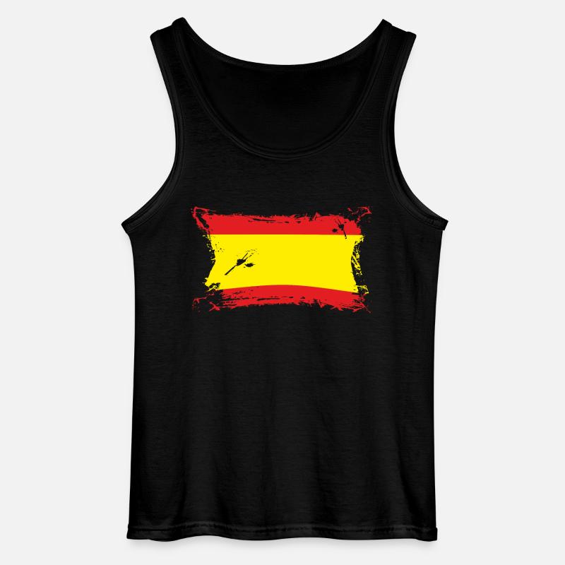 España / Spanien / Spanish Flag - Gildan Männer Tank Top - Schwarz