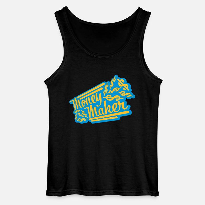 Money Maker Selfmade Dollar - Gildan Männer Tank Top - Schwarz