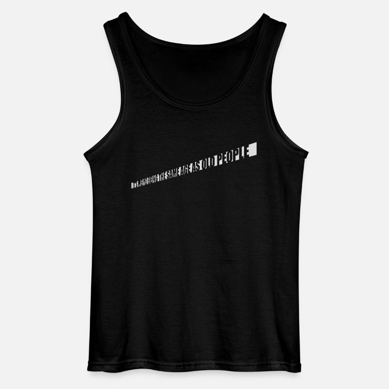 being old people age - Gildan Männer Tank Top - Schwarz