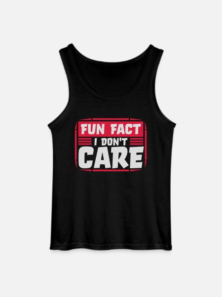I don't care fact - Gildan Men’s Tank Top - black