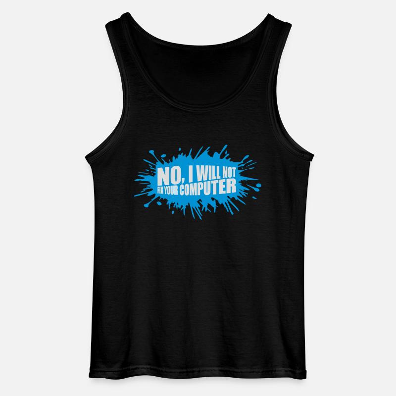 not fix your computer - Gildan Männer Tank Top - Schwarz