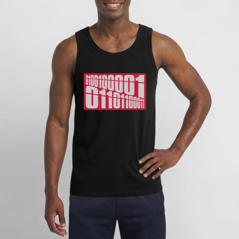 Binär Code Programm Sprache Gildan Männer Tank Top