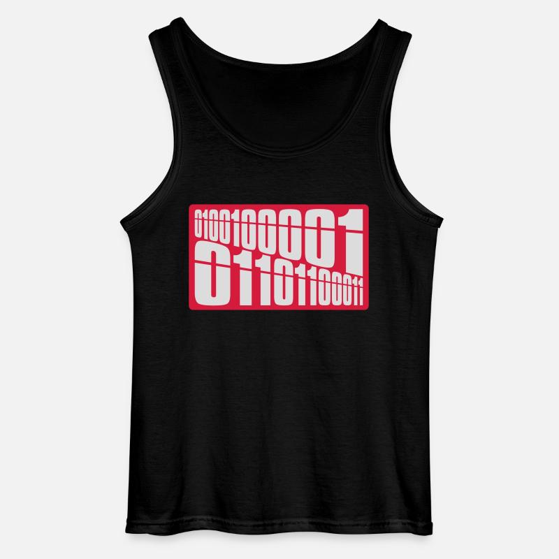 Binär Code Programm Sprache - Gildan Männer Tank Top - Schwarz