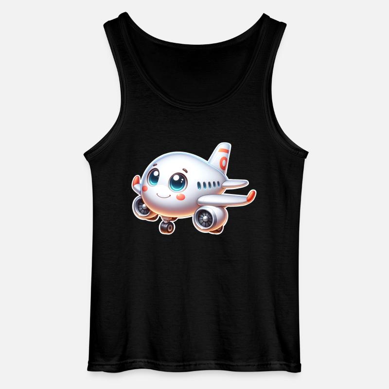 Flugzeug - Gildan Männer Tank Top - Schwarz