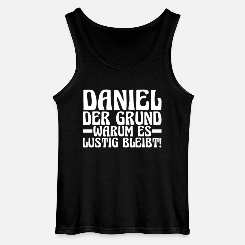 First name Daniel - Gildan Men’s Tank Top - black