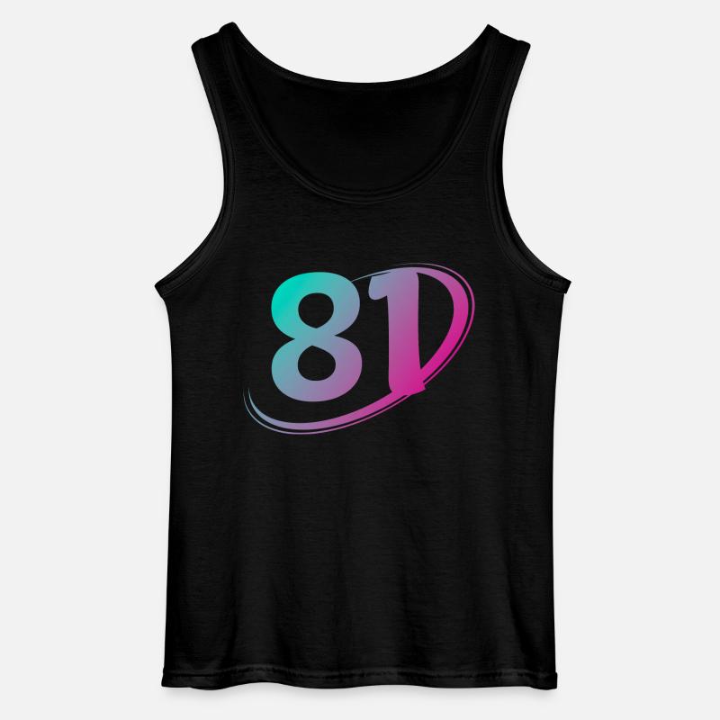 Nummer 81 Mehrfarbig - Gildan Männer Tank Top - Schwarz