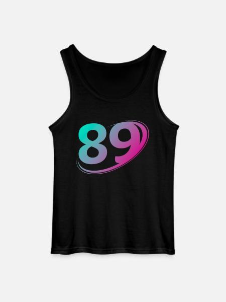 Nummer 89 mehrfarbig - Gildan Männer Tank Top - Schwarz