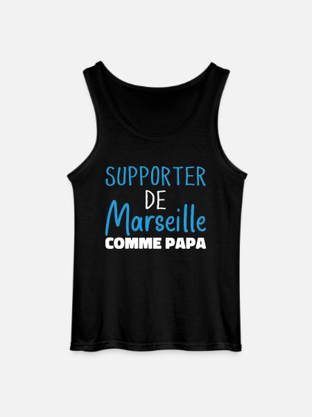 Lapsihuumori Marseille Marseillen kannattaja - Gildan miesten tanktoppi - musta