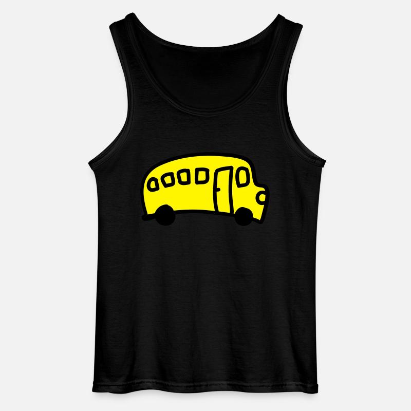 Bus - Gildan Männer Tank Top - Schwarz