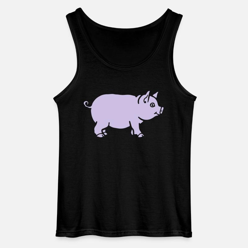 pig - Gildan Männer Tank Top - Schwarz