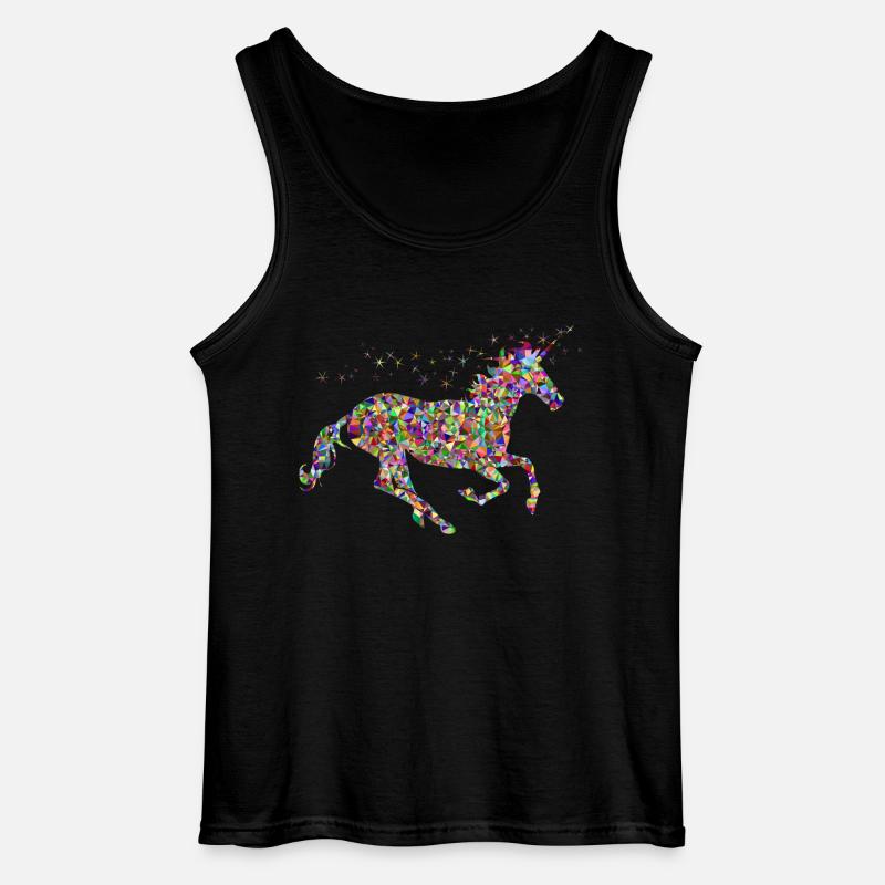 Regenbogen Einhorn Sparkles - Gildan Männer Tank Top - Schwarz