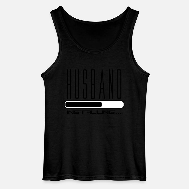 ehemann husband installing downloading ladebalken - Gildan Männer Tank Top - Schwarz