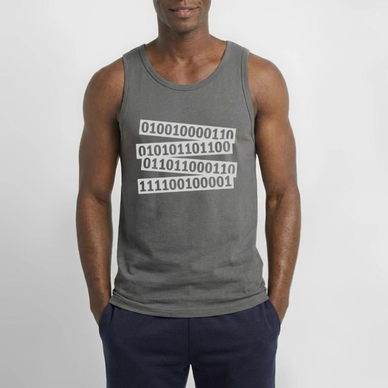 Binär Code Programm Sprache Gildan Männer Tank Top
