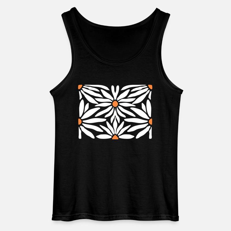 Groovy Gänseblümchen-Blumen - Gildan Männer Tank Top - Schwarz